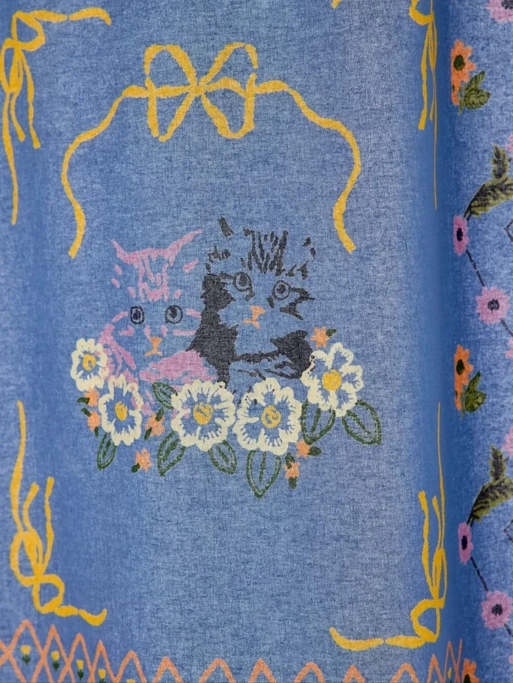 🪷NIB Urban Outfitters UO Home Irene Hankies Patterned Shower Curtain 72x72